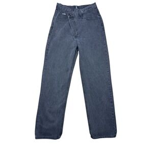 Insane Gene Crossover High Rise Straight Leg Jeans Charcoal Gray Women's Size 3